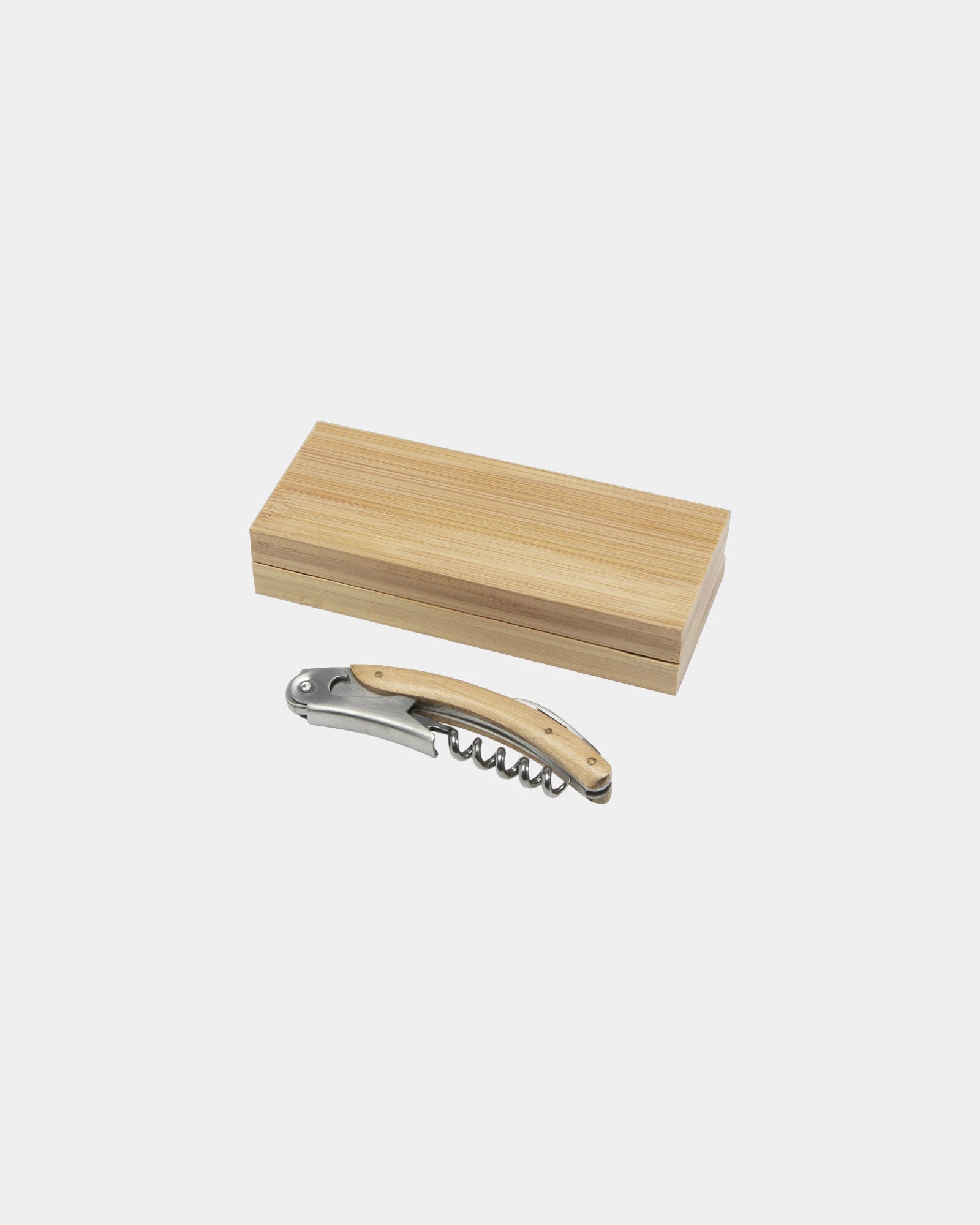 Sommelier acciaio inox manico bambù da personalizzare - Naturale