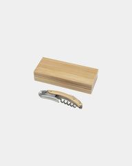 Sommelier acciaio inox manico bambù da personalizzare - Naturale