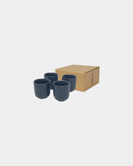 Set 4 tazzine espresso ceramica 90ml da personalizzare - Blu Hale