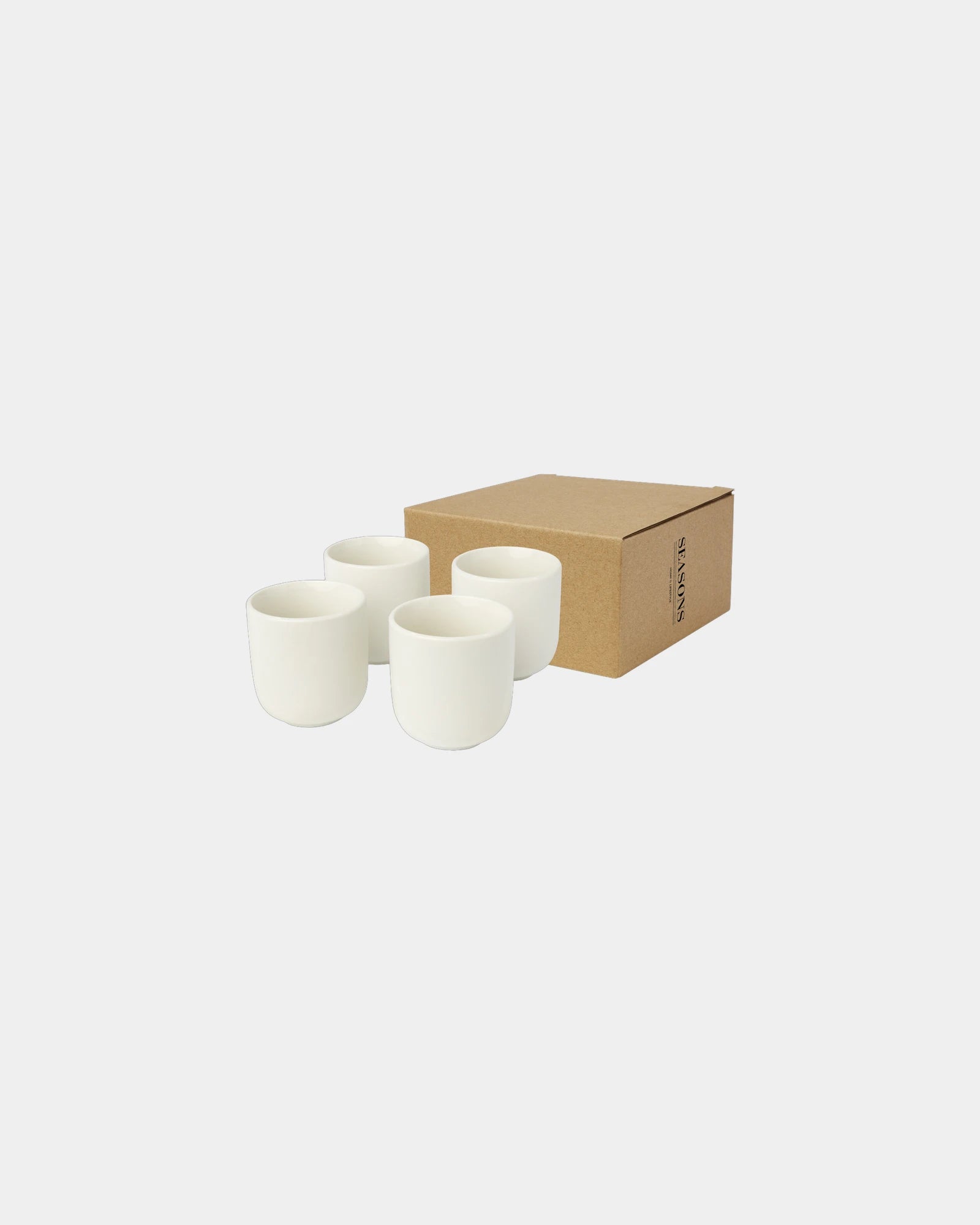 Set 4 tazzine espresso ceramica 90ml da personalizzare - Bianco