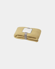 Coperta a maglia poliestere riciclato GRS da personalizzare - Beige