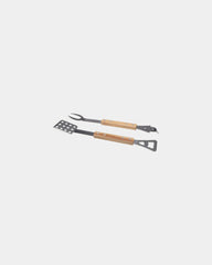 Set barbecue 4 in 1 acciaio riciclato RCS da personalizzare - Naturale