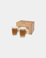 Set 2 bicchieri da tè vetro 310ml da personalizzare - Traslucido
