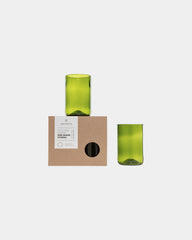 Set bicchieri vetro riciclato 280ml da personalizzare - Verde