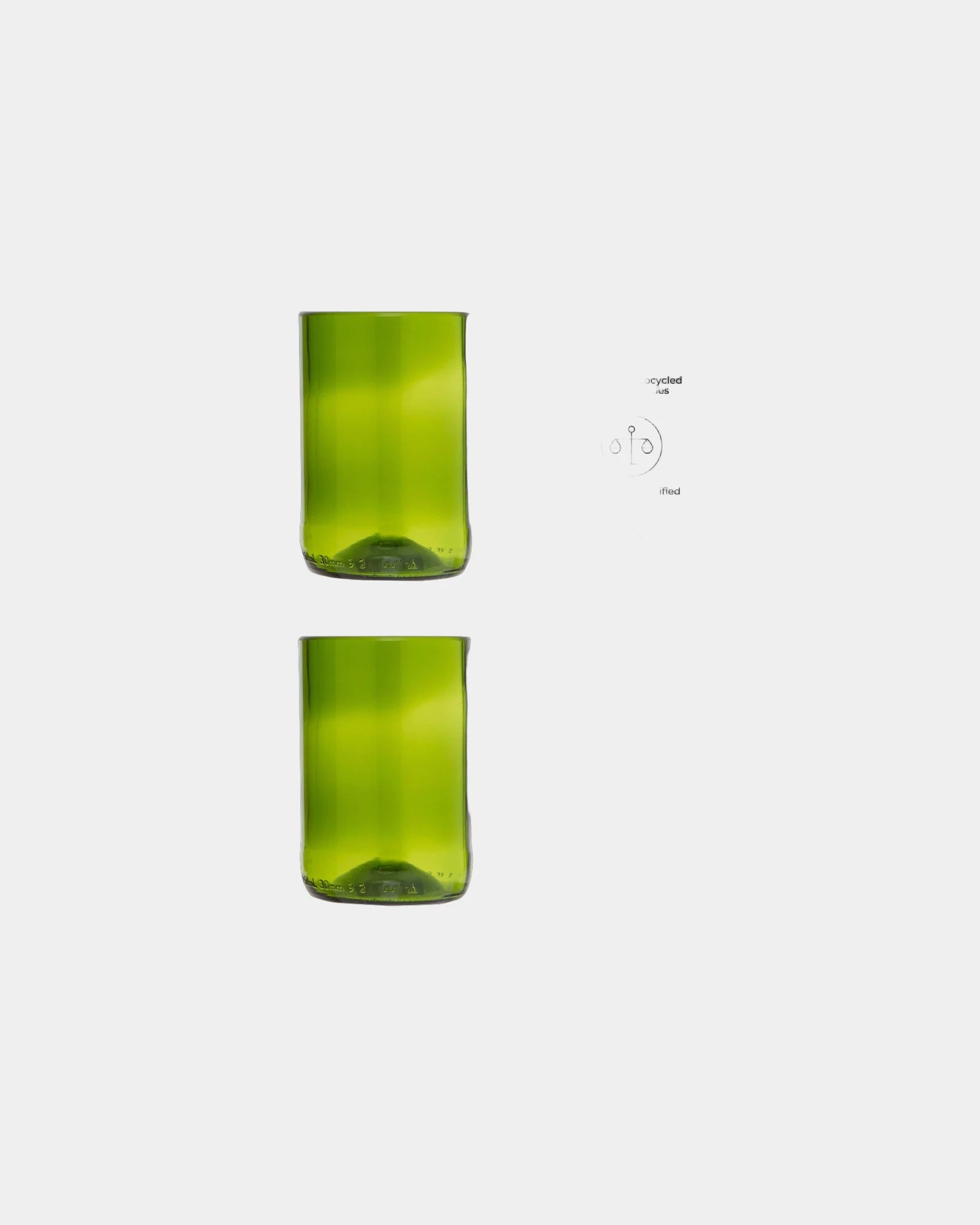 Set bicchieri vetro riciclato 280ml da personalizzare - 1