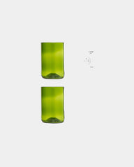 Set bicchieri vetro riciclato 280ml da personalizzare - 1