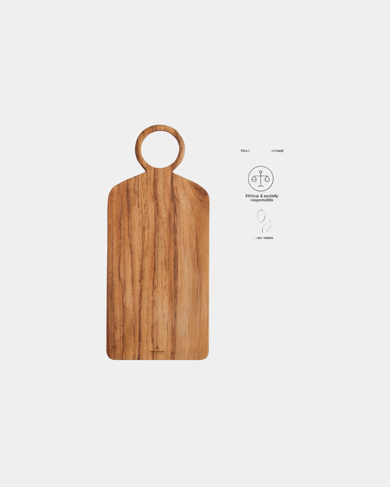 Tagliere in legno di teak riciclato da personalizzare - 1