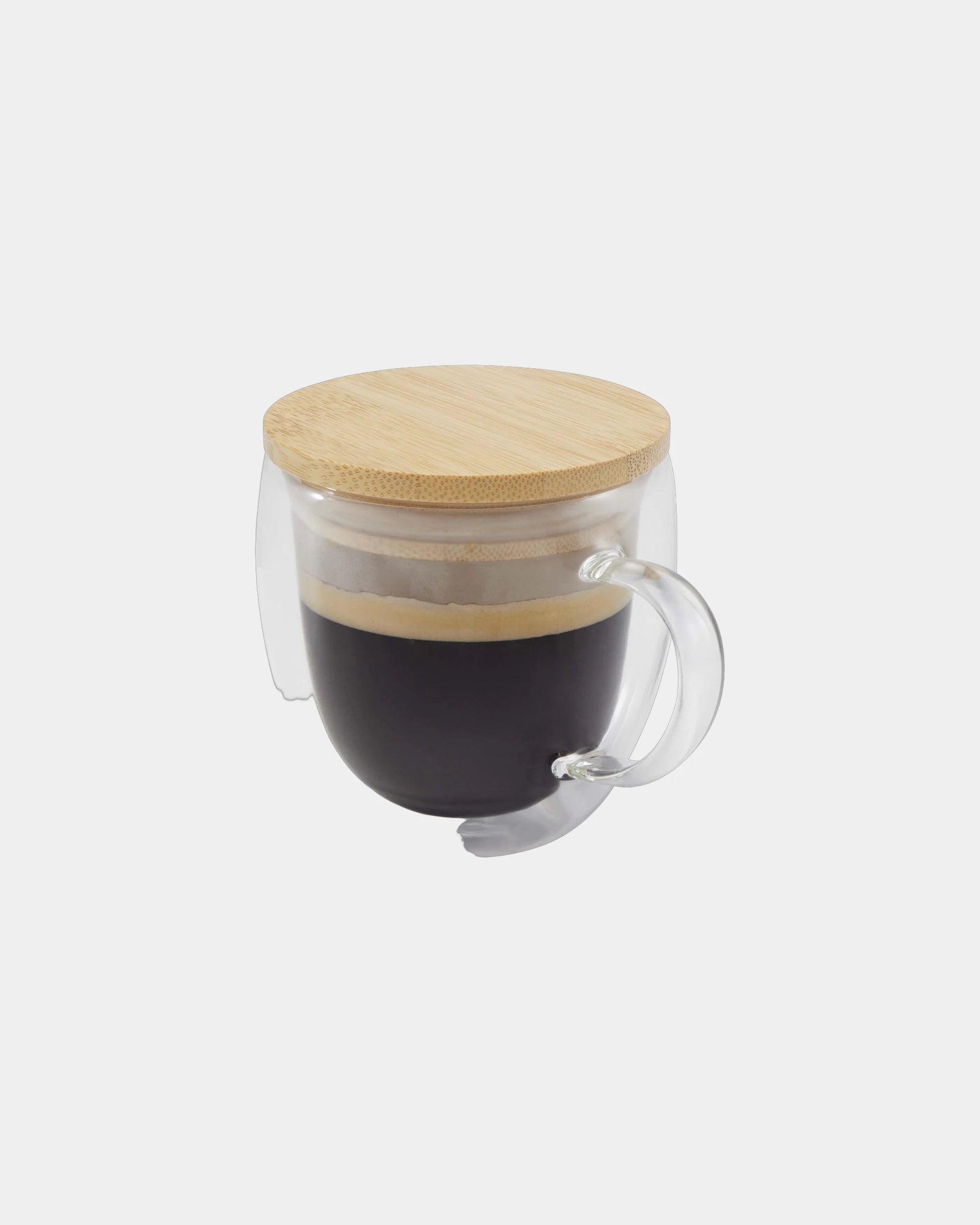 Tazza in vetro bambù FSC 250ml da personalizzare - Traslucido