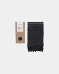 Telo multiuso cotone riciclato 85x175 da personalizzare - Nero