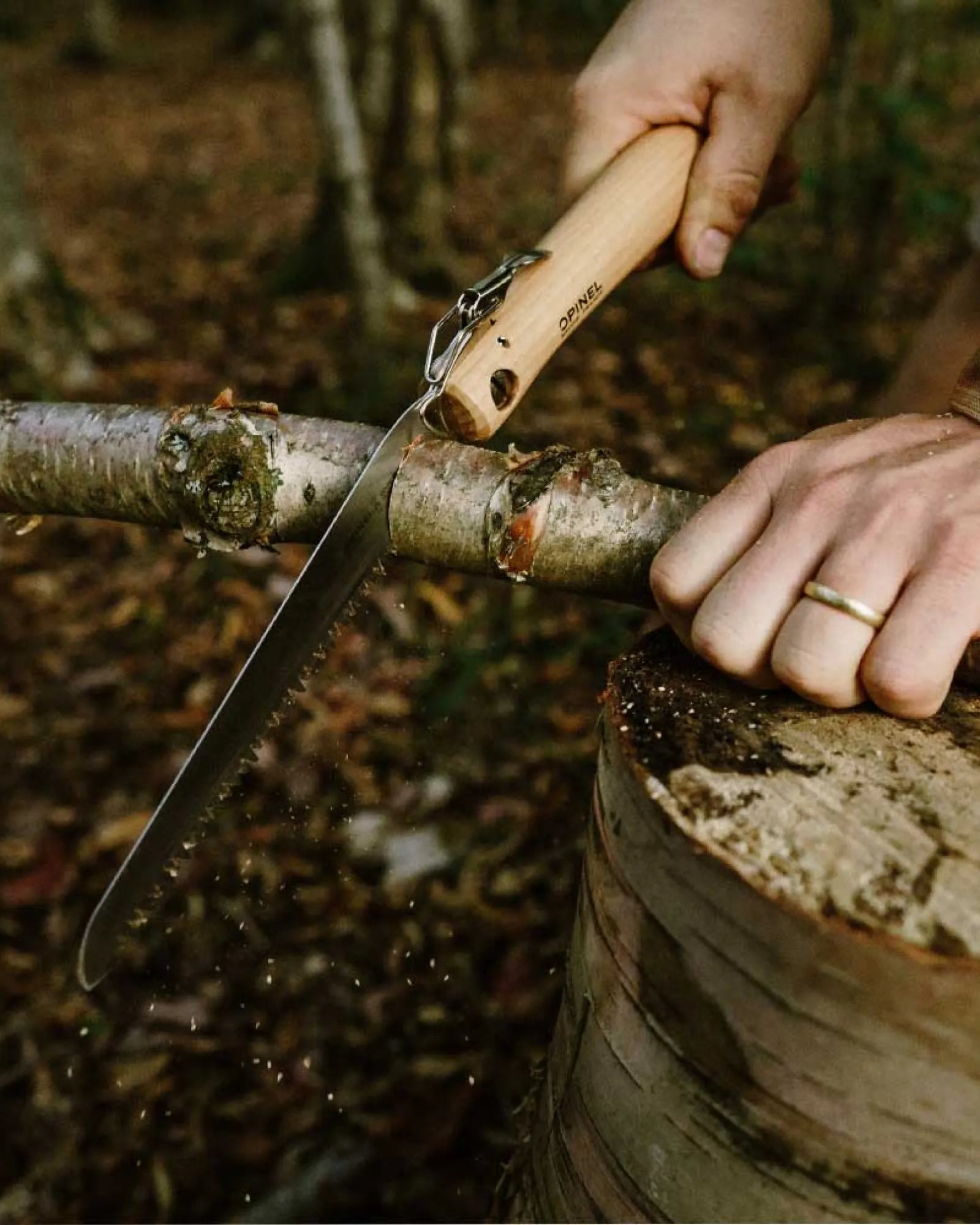 Coltello seghettato Opinel N°18 acciaio da personalizzare - 3