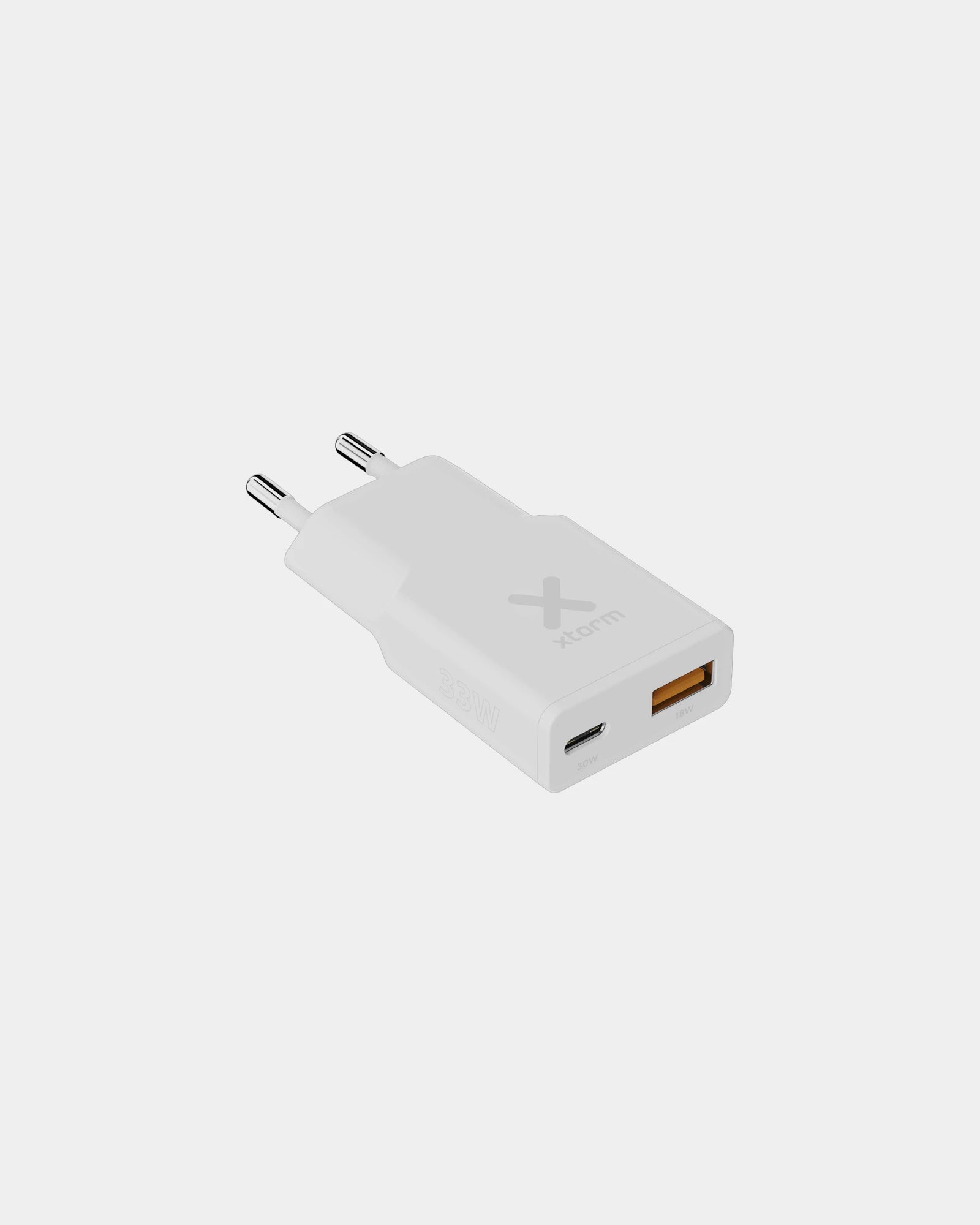 Caricatore riciclato 33W USB-C SlimLine da personalizzare - Bianco