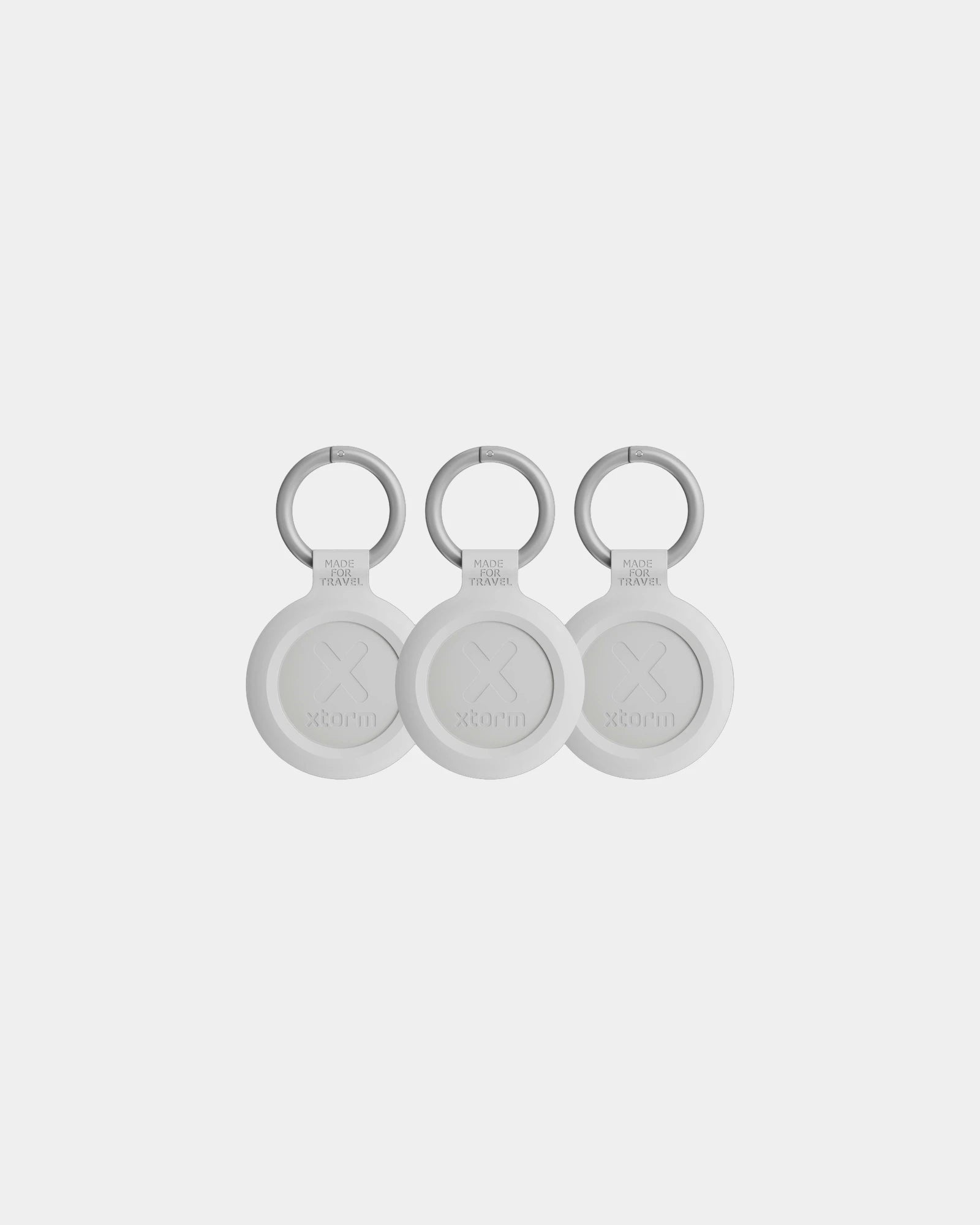 Set 3 tracker da viaggio impermeabili da personalizzare - Melange bianco cenere