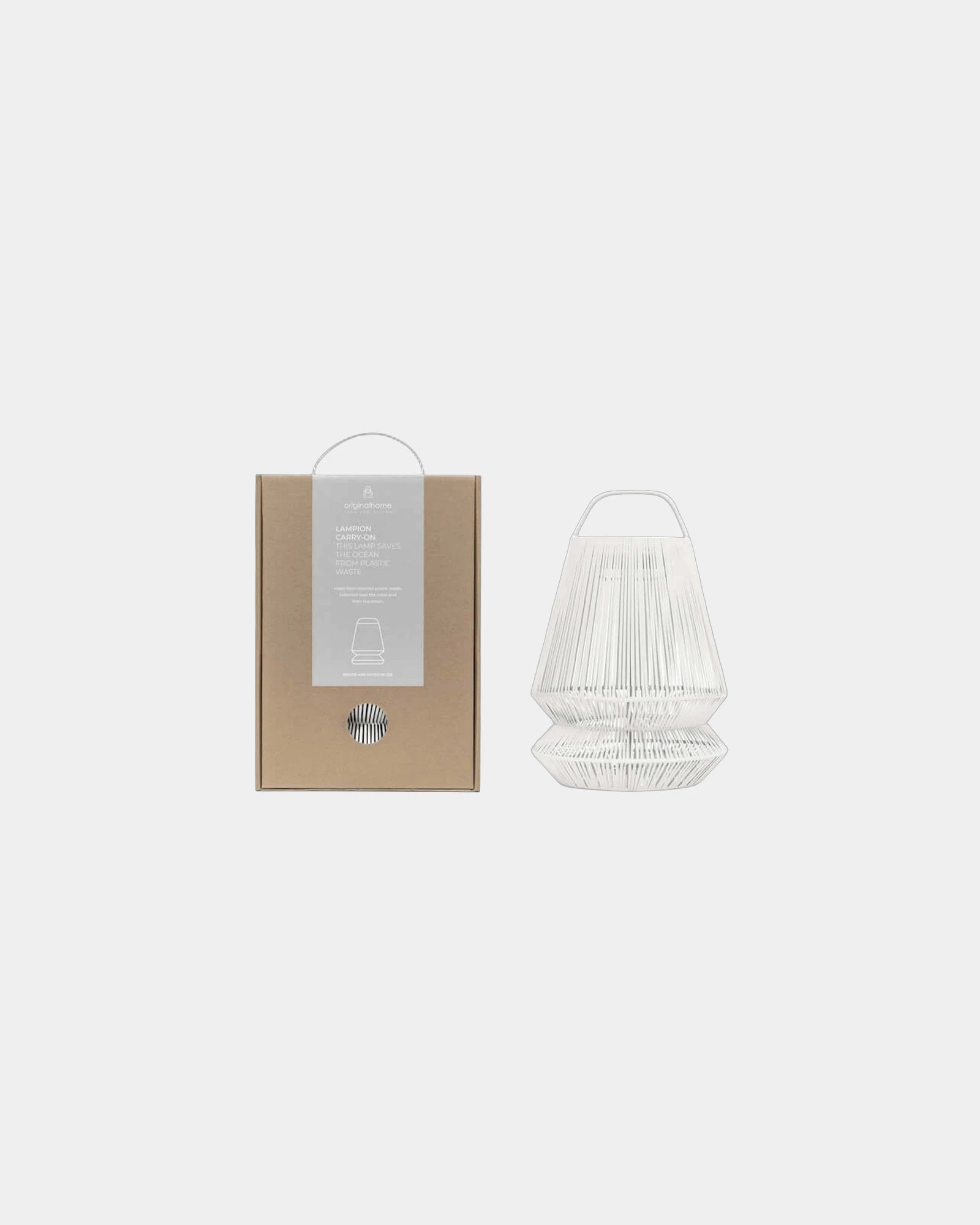 Paralume portatile plastica riciclata Lampion da personalizzare - Grigio chiaro
