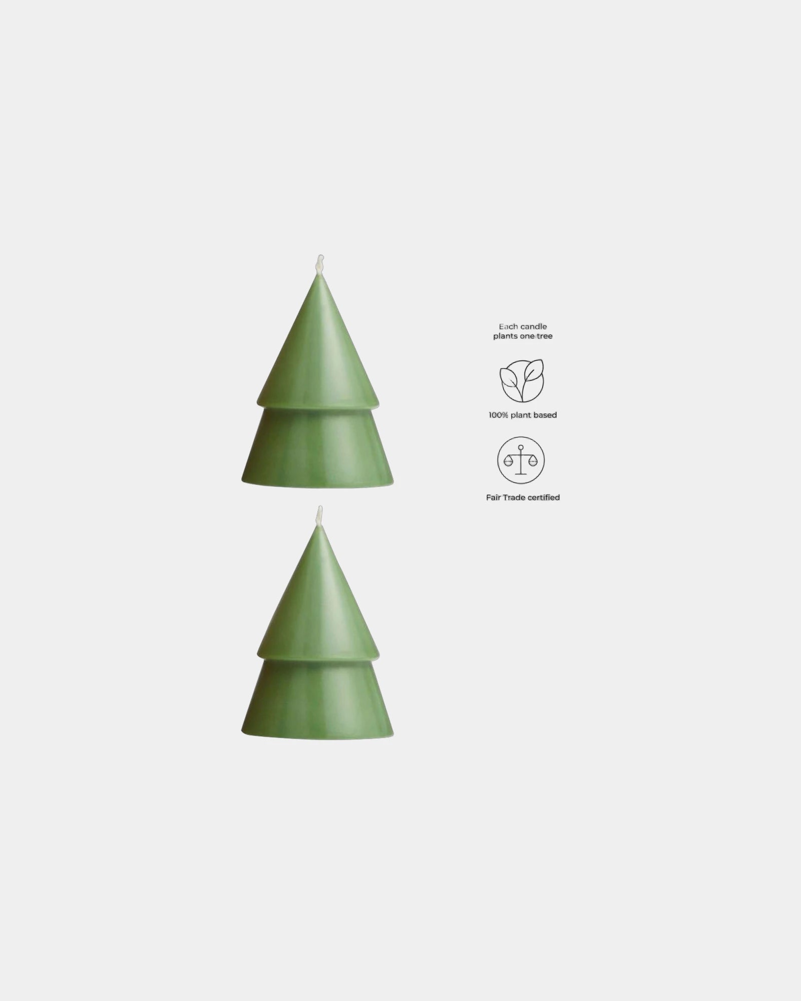 Candela naturale a forma di albero set 2 da personalizzare - 5