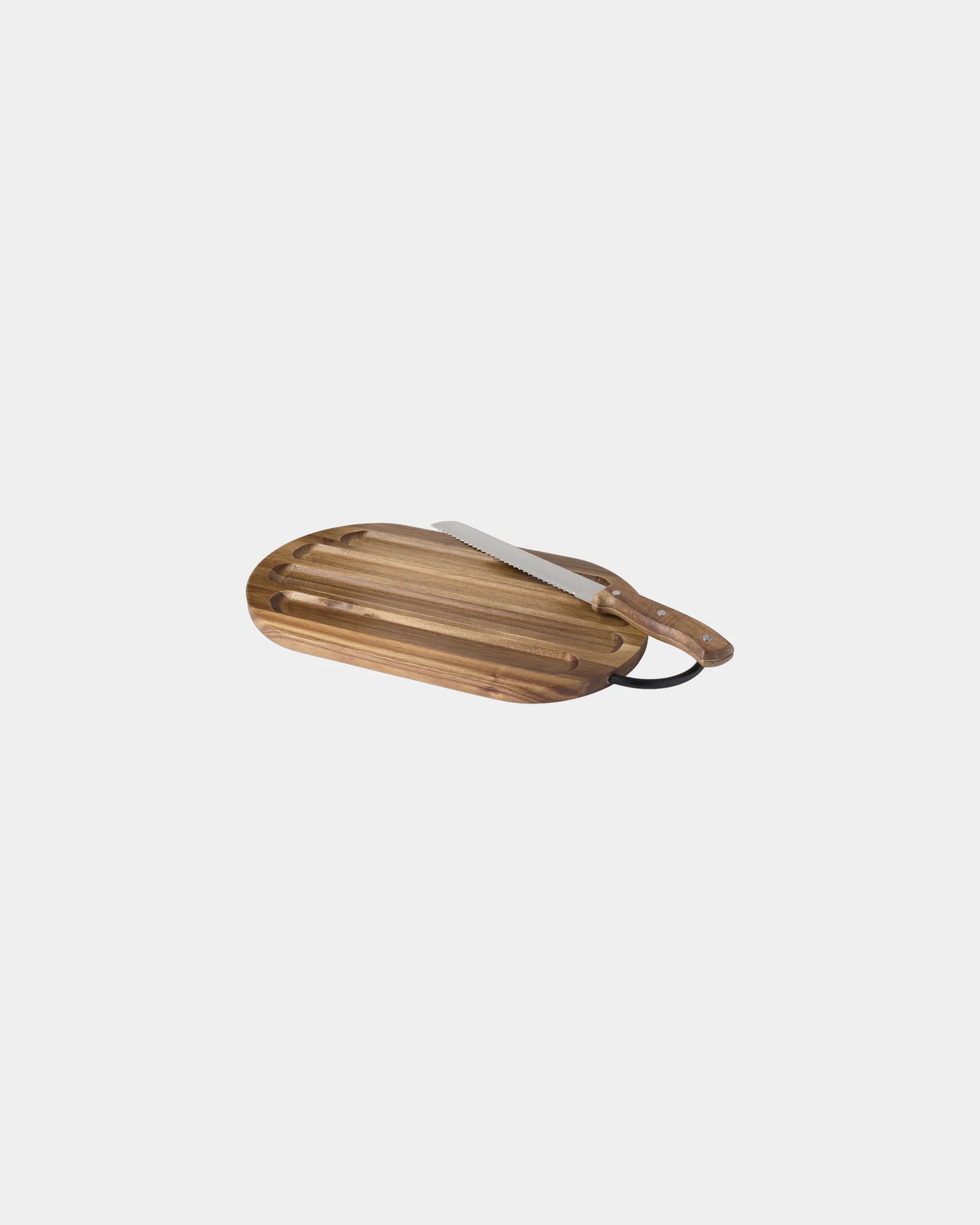 Tagliere in acacia con coltello da pane da personalizzare - 2