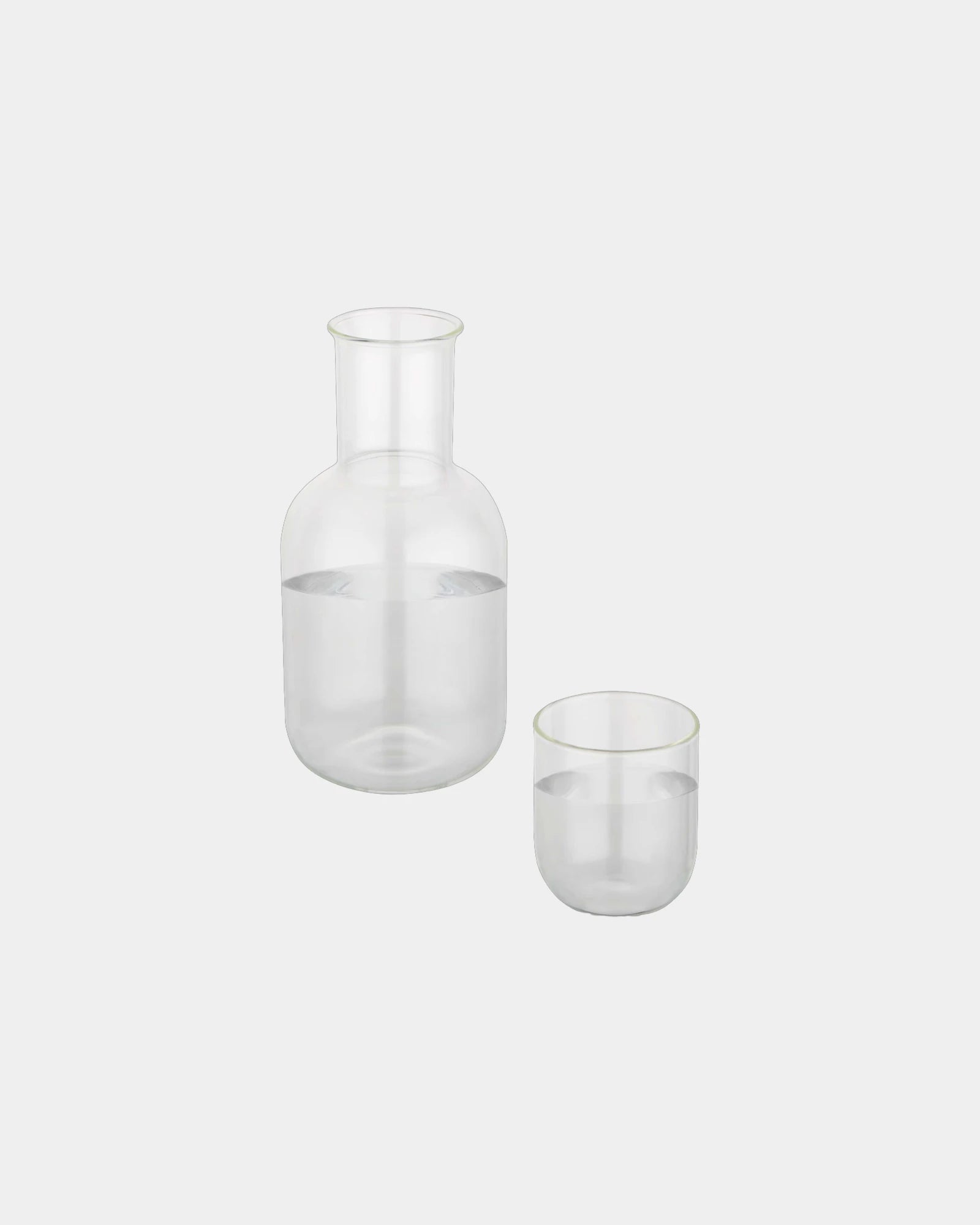 Set caraffa e bicchiere vetro Amelie da personalizzare - Traslucido