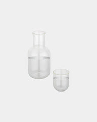Set caraffa e bicchiere vetro Amelie da personalizzare - Traslucido
