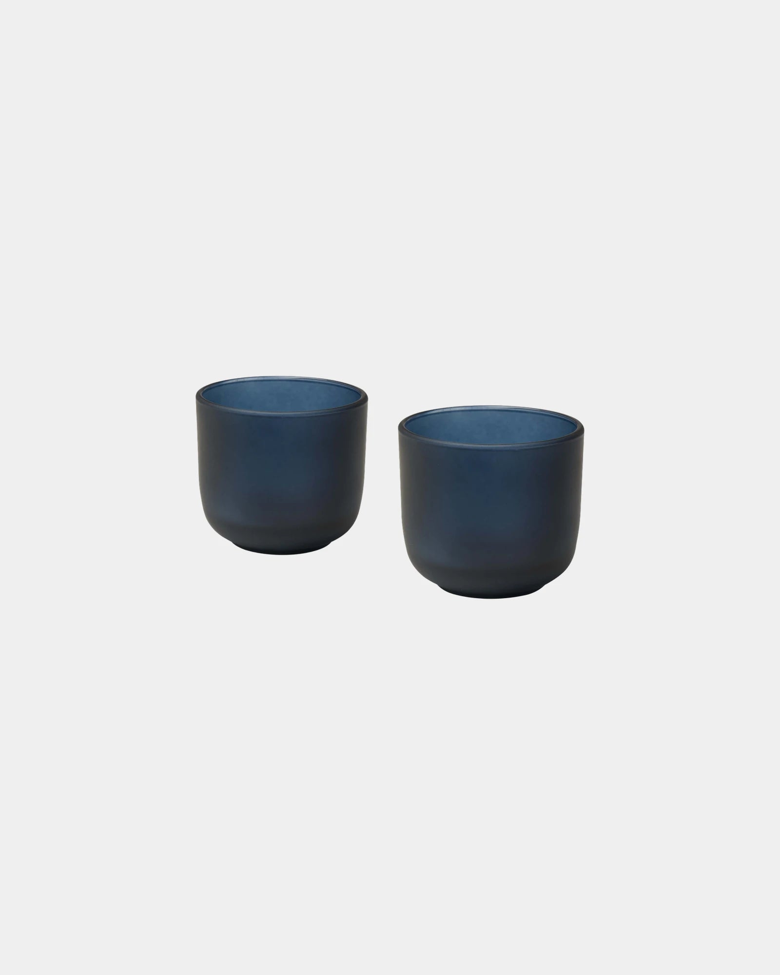 Set 2 bicchieri vetro 200ml finitura opaca da personalizzare - Blu Hale