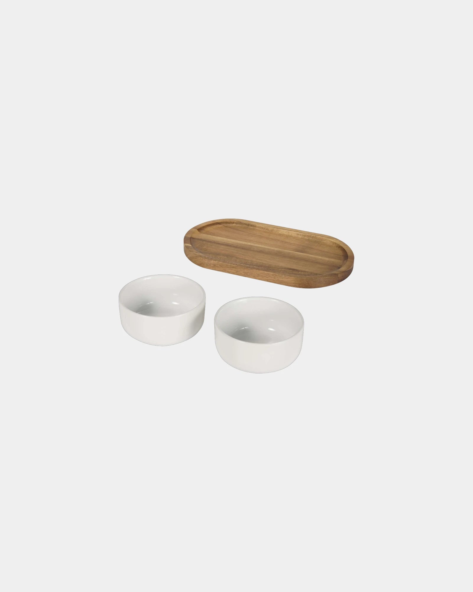 Set vassoio acacia e ciotole ceramica Noa da personalizzare - 2