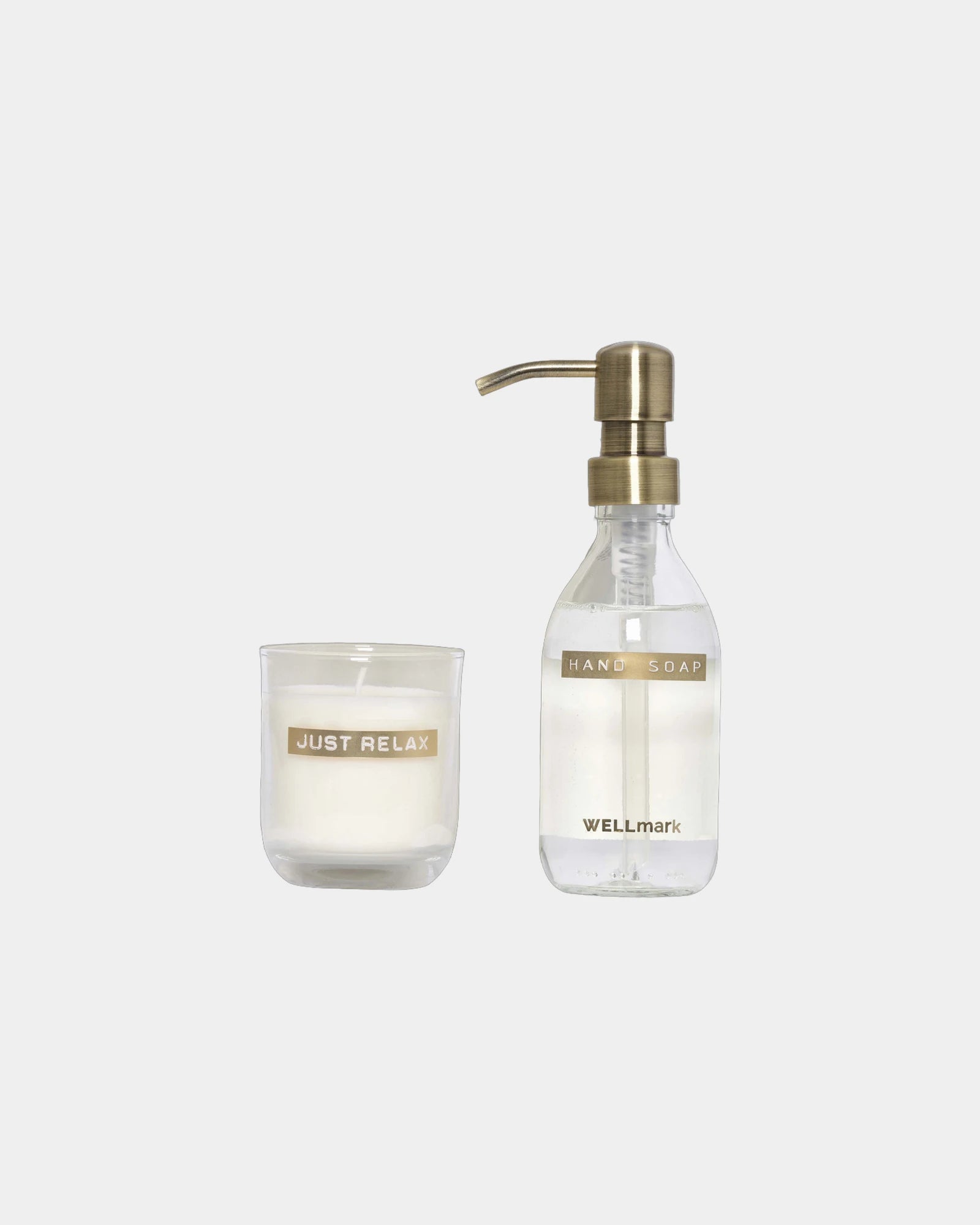 Set sapone mani e candela profumata 250ml da personalizzare - Bianco