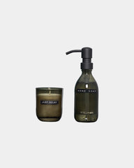 Set sapone mani e candela profumata 250ml da personalizzare - Nero