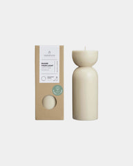 Candela biologica cera vegetale 88h da personalizzare - Beige