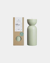Candela biologica cera vegetale 88h da personalizzare - Verde Erica