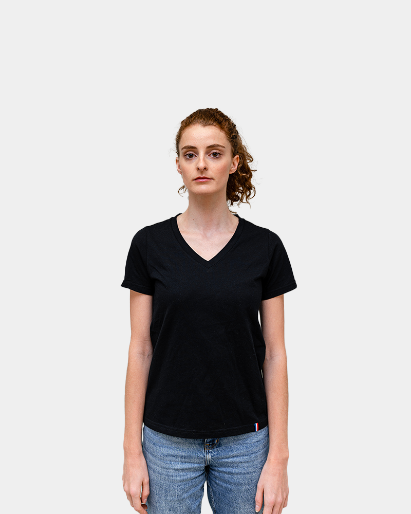 T-shirt donna scollo a V Made in France da personalizzare - 4