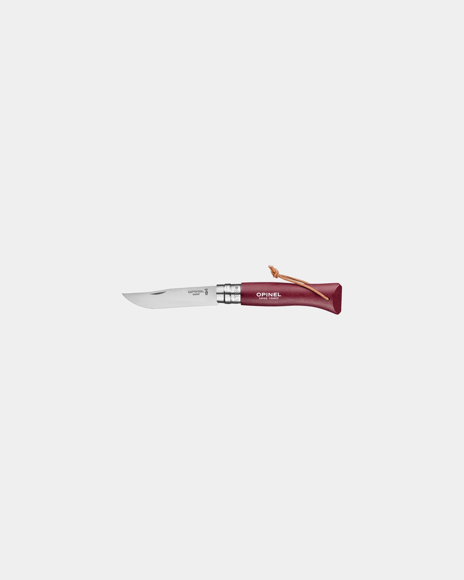Coltello acciaio inox Opinel N°06 da personalizzare - Rosso