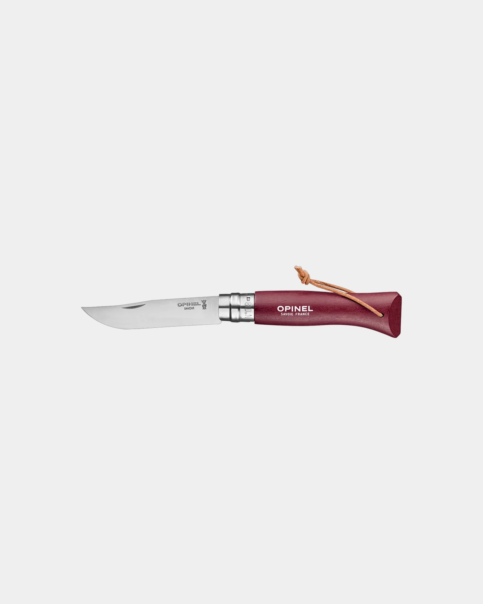 Coltello acciaio inox Opinel N°06 da personalizzare - Rosso