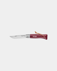 Coltello acciaio inox Opinel N°06 da personalizzare - Rosso