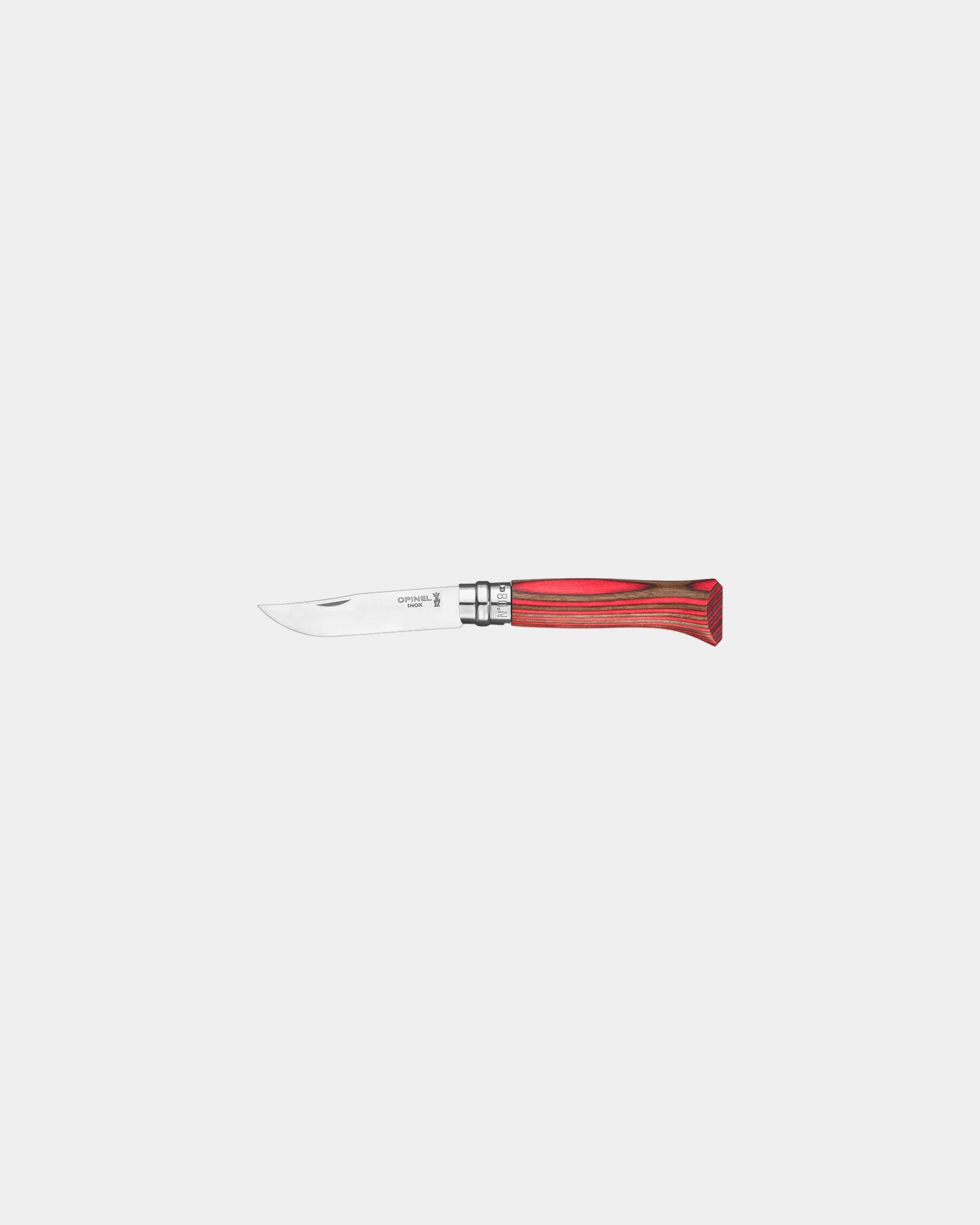 Coltellino Opinel N°02 Carbone da personalizzare - Rosso