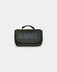 Beauty case impermeabile Rains Texel da personalizzare - Verde