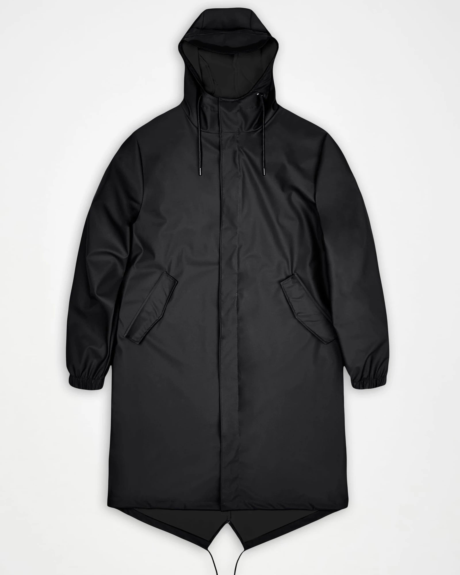 Parka impermeabile Rains Fishtail W3 da personalizzare - Nero