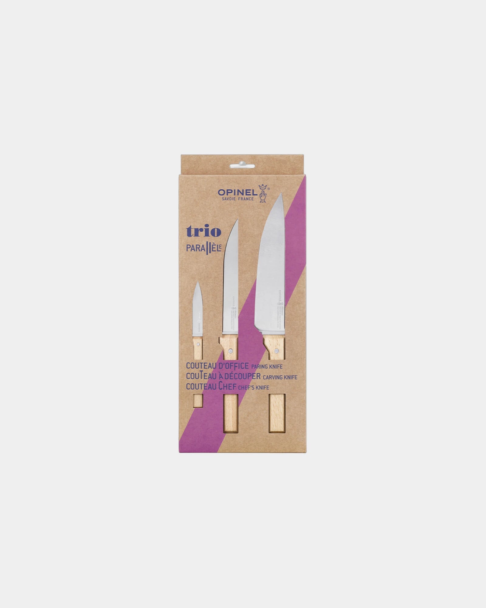 Set coltelli acciaio inox Opinel Parallèle da personalizzare - Beige