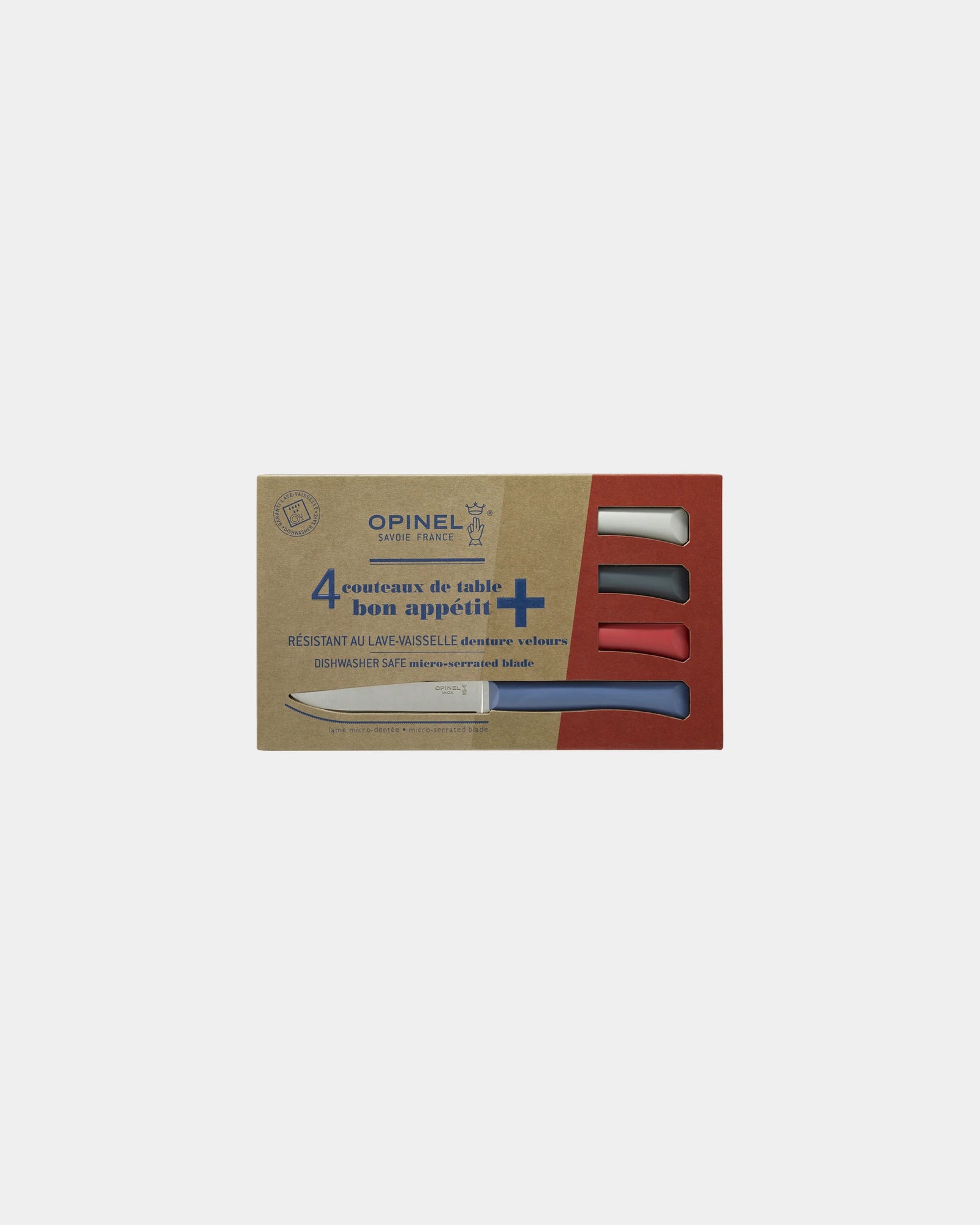 Set 4 coltelli da tavola Bon Appétit da personalizzare - Blu