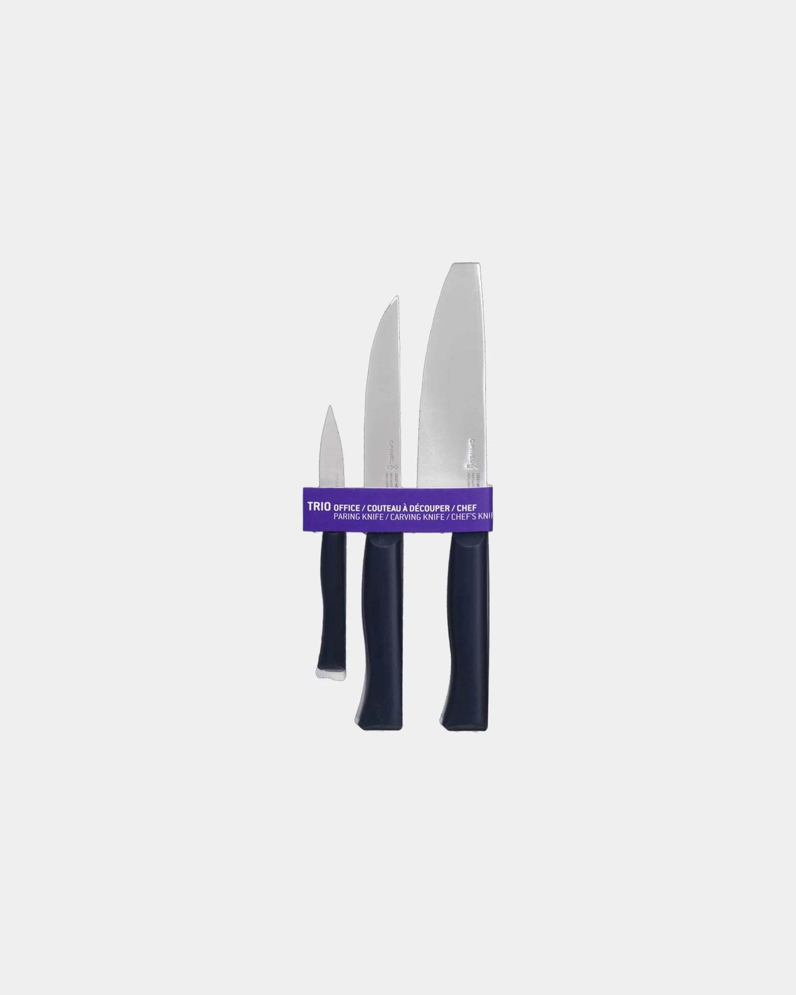 Set coltelli acciaio inox Opinel Intempora da personalizzare - Blu navy