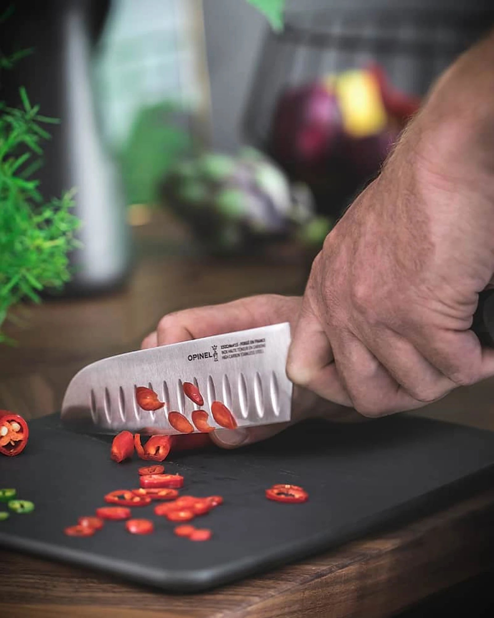 Coltello Santoku acciaio inox Opinel 17 cm da personalizzare - 5