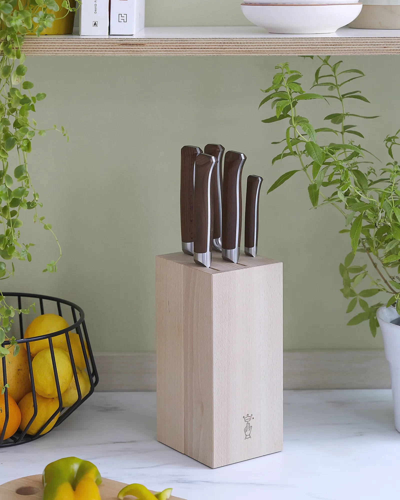 Blocco 5 coltelli faggio Opinel da personalizzare - 3