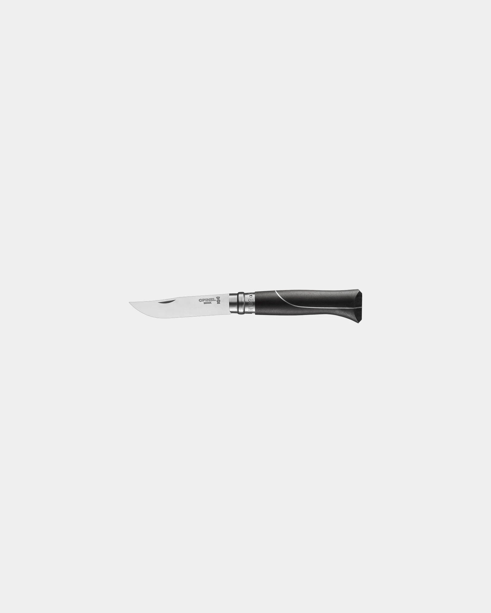 Coltello acciaio inox Opinel N°08 Ellipse da personalizzare - Nero