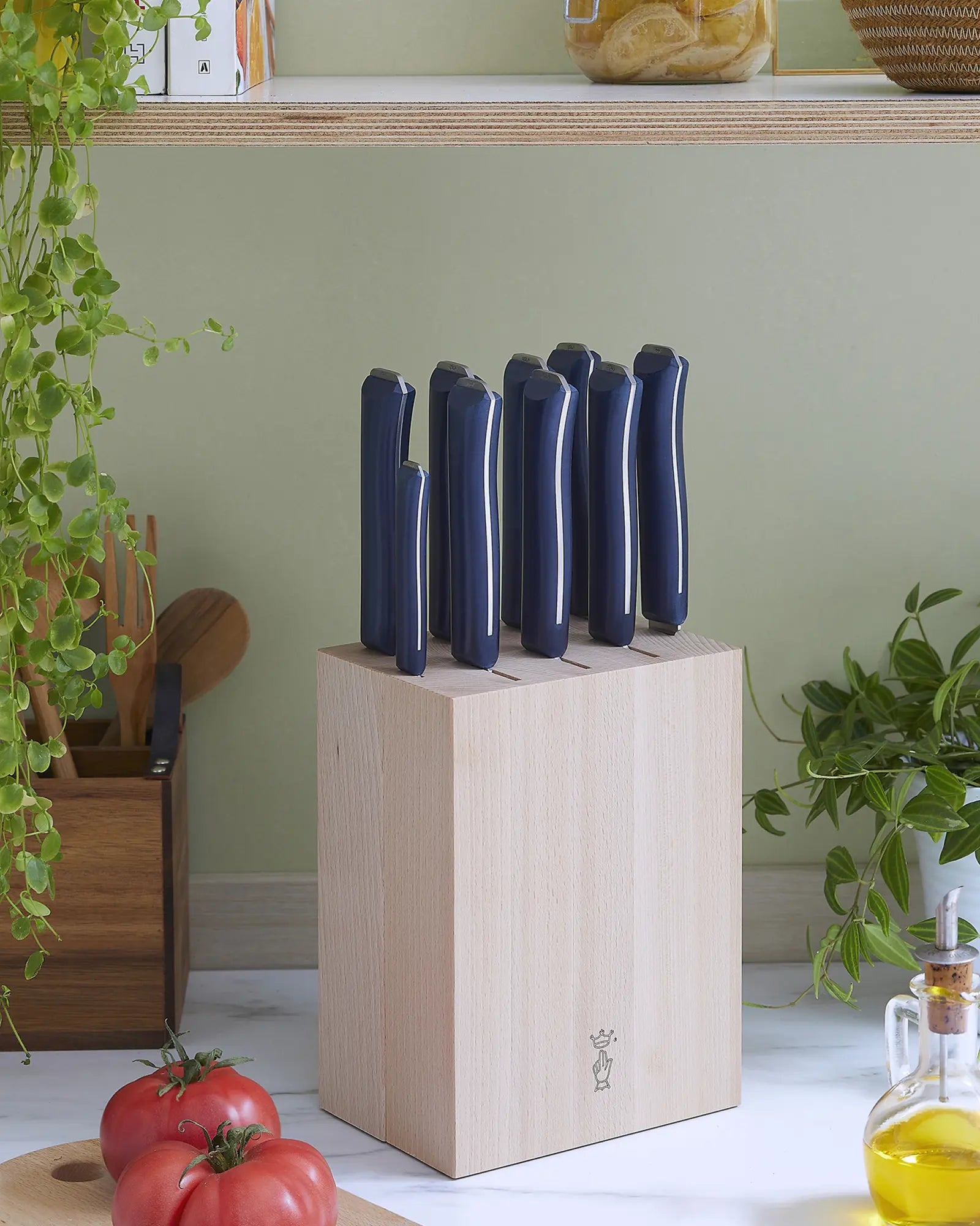Blocco portacoltelli faggio Opinel 9 posti da personalizzare - 5
