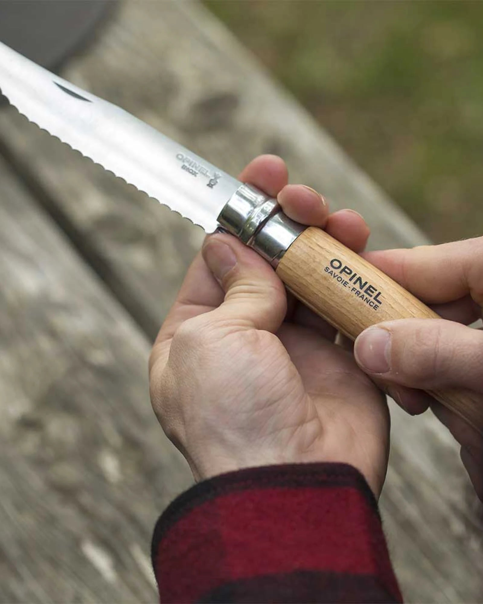 Coltello pieghevole seghettato Opinel N°12 da personalizzare - 7