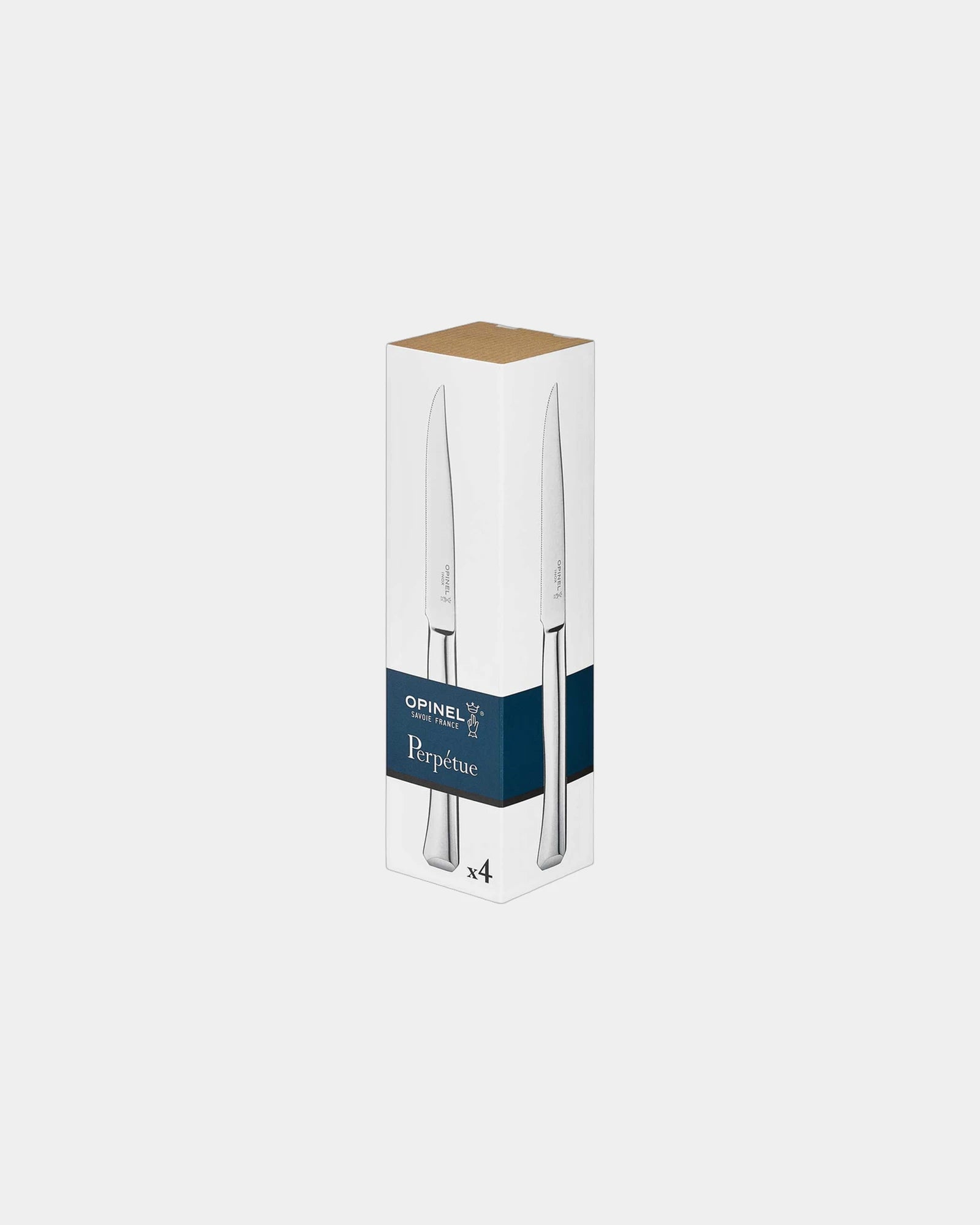 Set 4 coltelli da tavola Opinel Perpétue da personalizzare - Argento