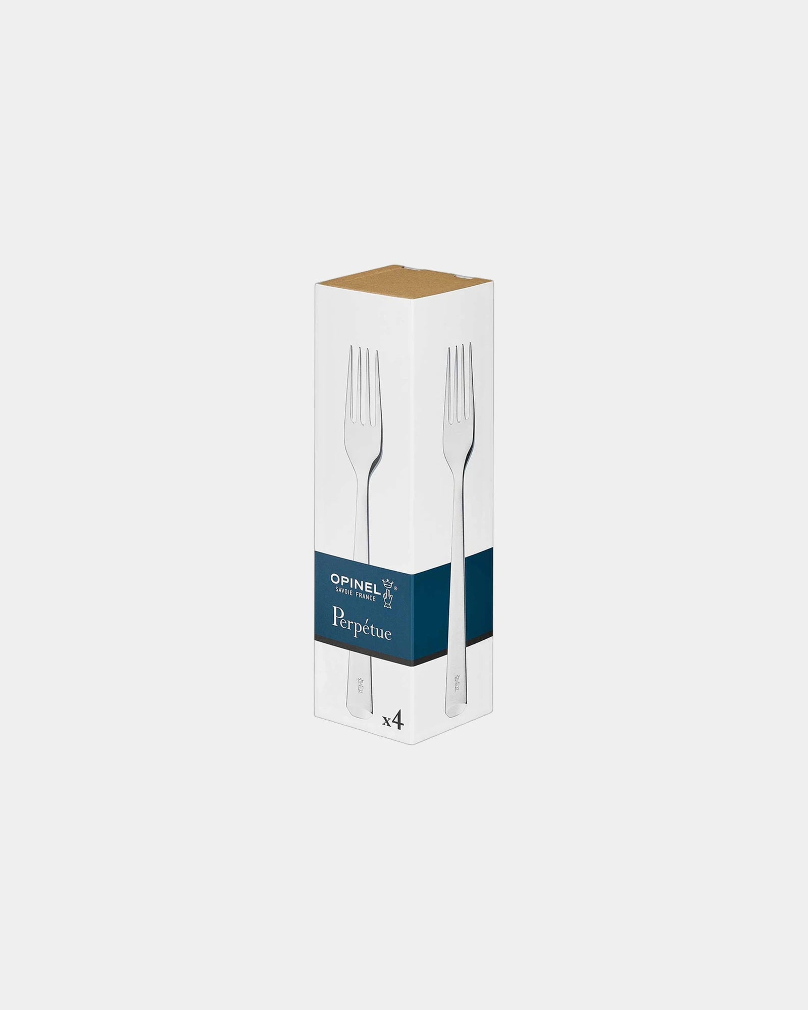 Set 4 forchette acciaio Opinel Perpétue da personalizzare - Argento