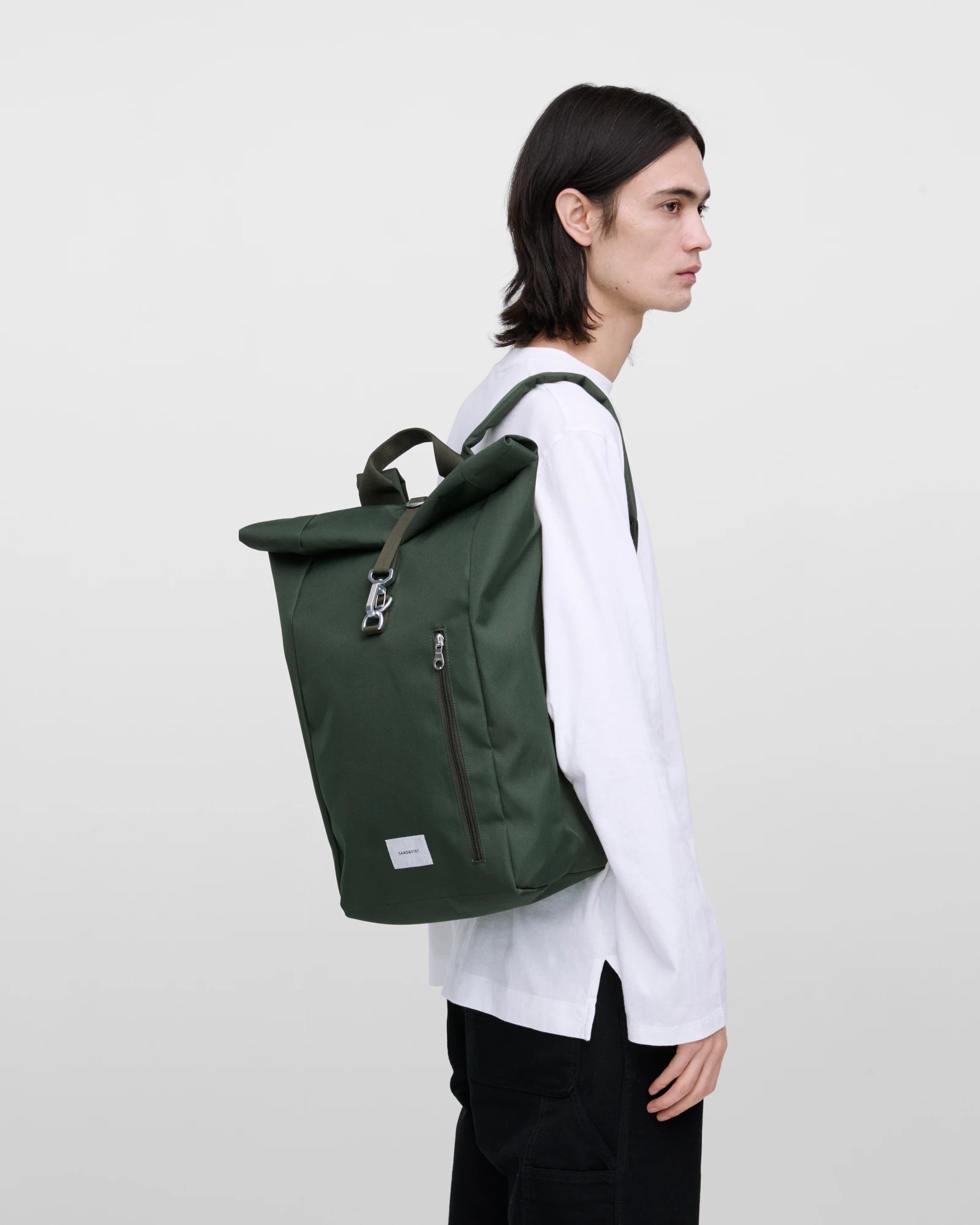 Zaino riciclato Sandqvist Ground Rolltop da personalizzare - 6