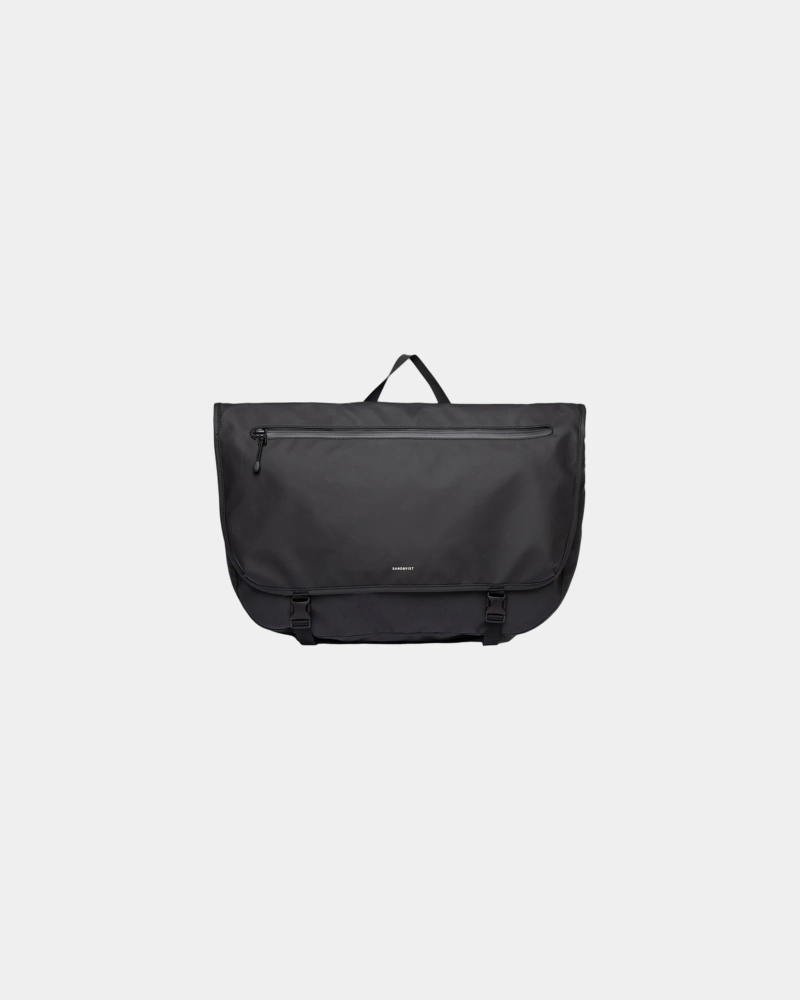 Borsa messenger riciclata Sandqvist Stream da personalizzare - Nero