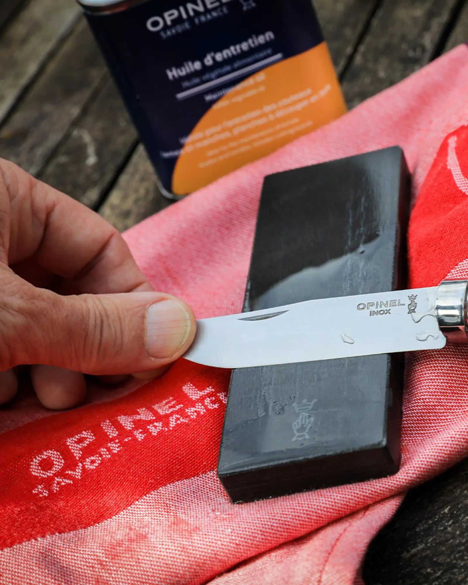 Pietra affilatura coltelli Opinel 14 cm da personalizzare - 5