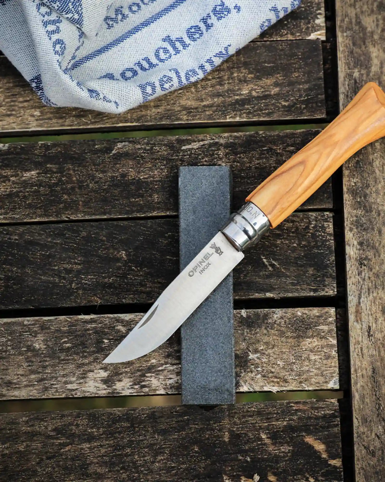 Pietra per affilare Opinel naturale 10 cm da personalizzare - 5