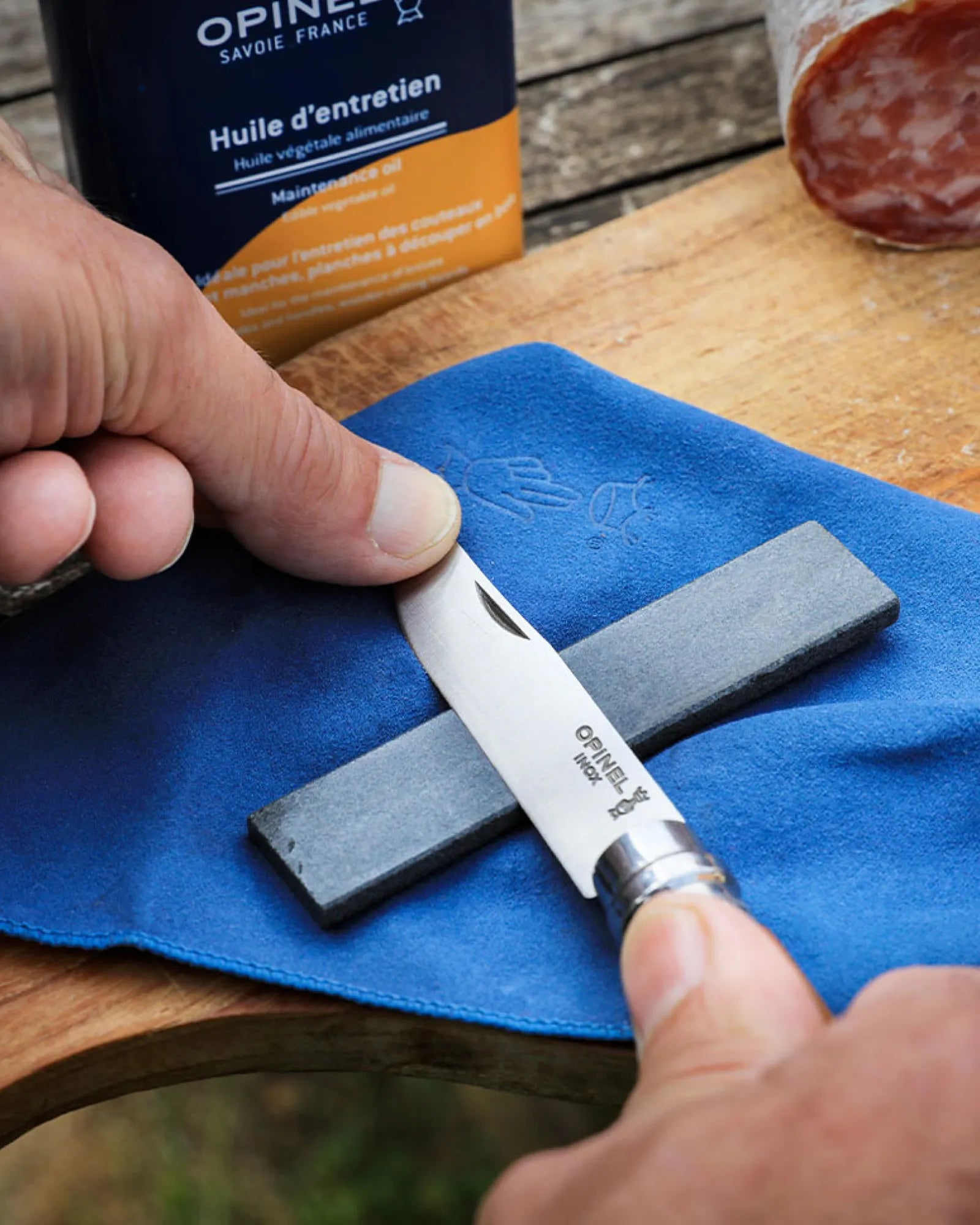 Pietra per affilare Opinel naturale 10 cm da personalizzare - 6