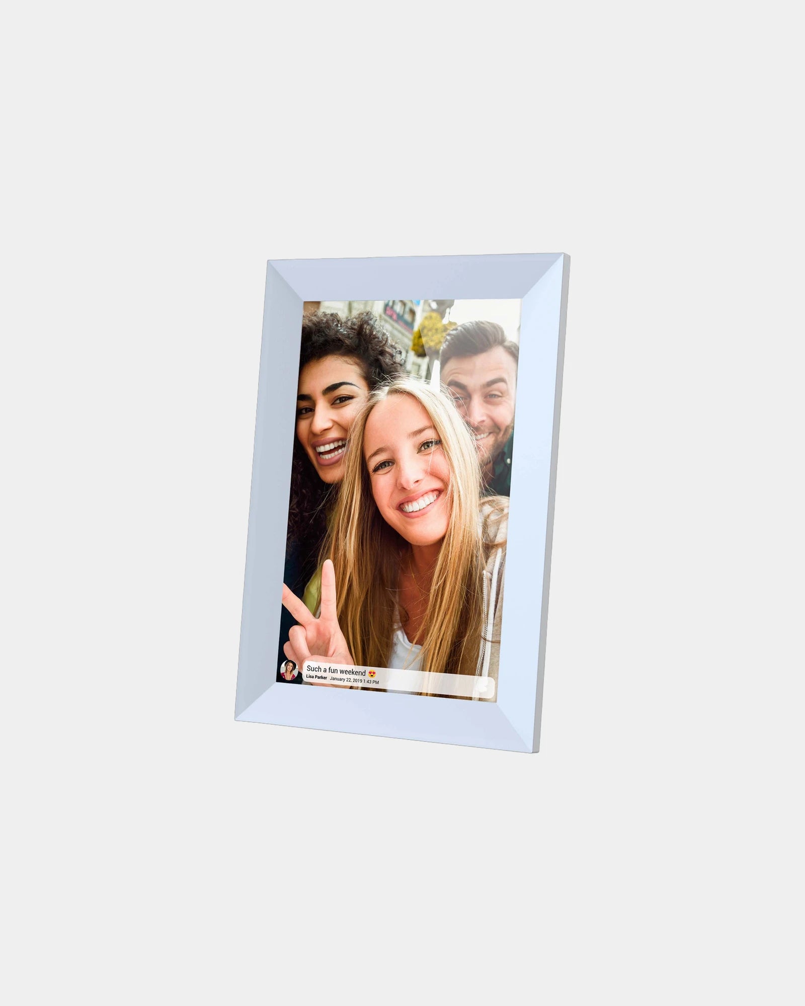 Cornice digitale 10" Wi-Fi Frameo da personalizzare - Bianco